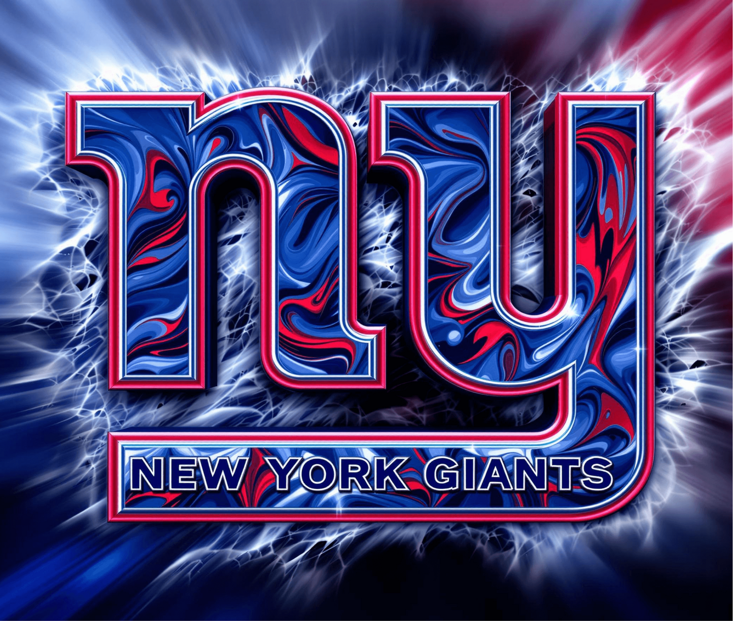 New York Giants Digital Download - 20 oz Skinny Tumbler Sublimation Wrap