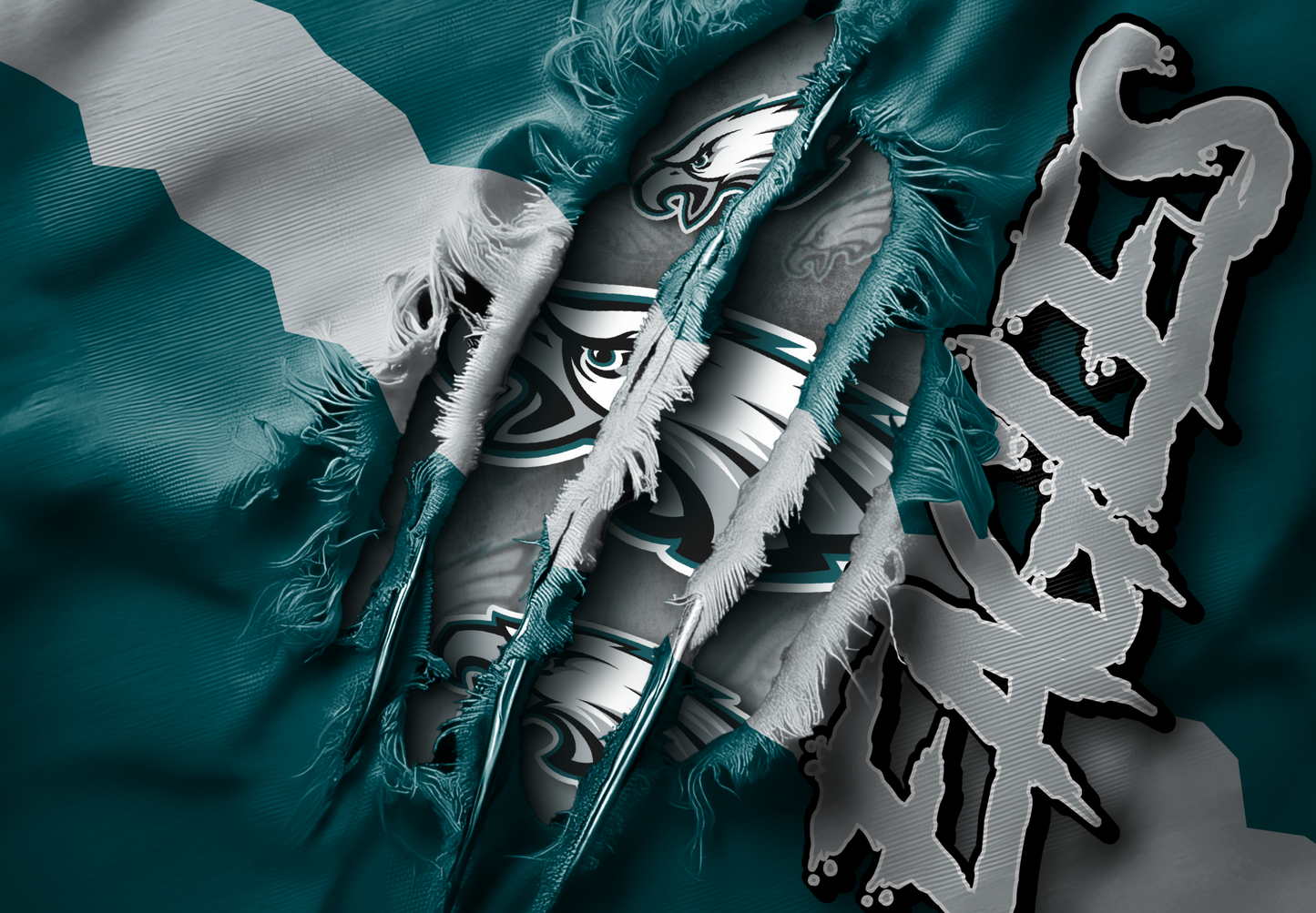 Philadelphia Eagles Ripped Claw - 20 oz Skinny Tumbler